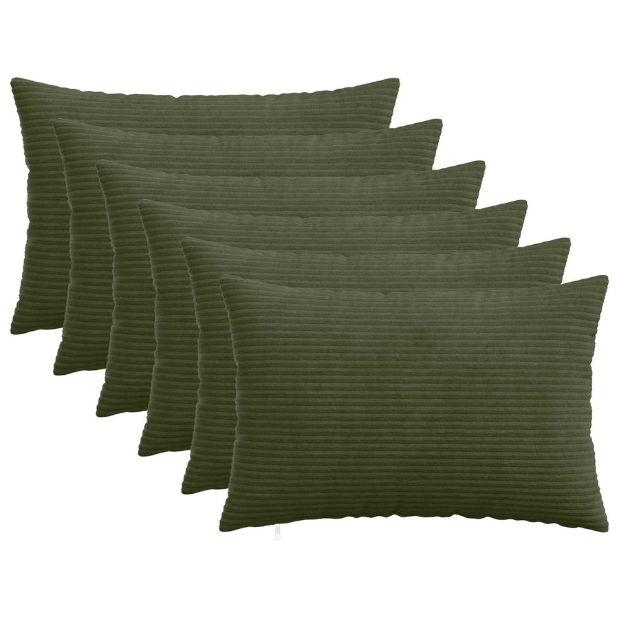 Kussensloop 6 pcs HEERLEN Groen 40 x 60 cm corduroy