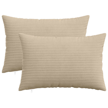 Kussensloop 2 pcs HEERLEN Taupe 40 x 60 cm corduroy
