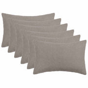 Kussensloop 6 stuks Lichtgrijs 40x60 cm bouclé
