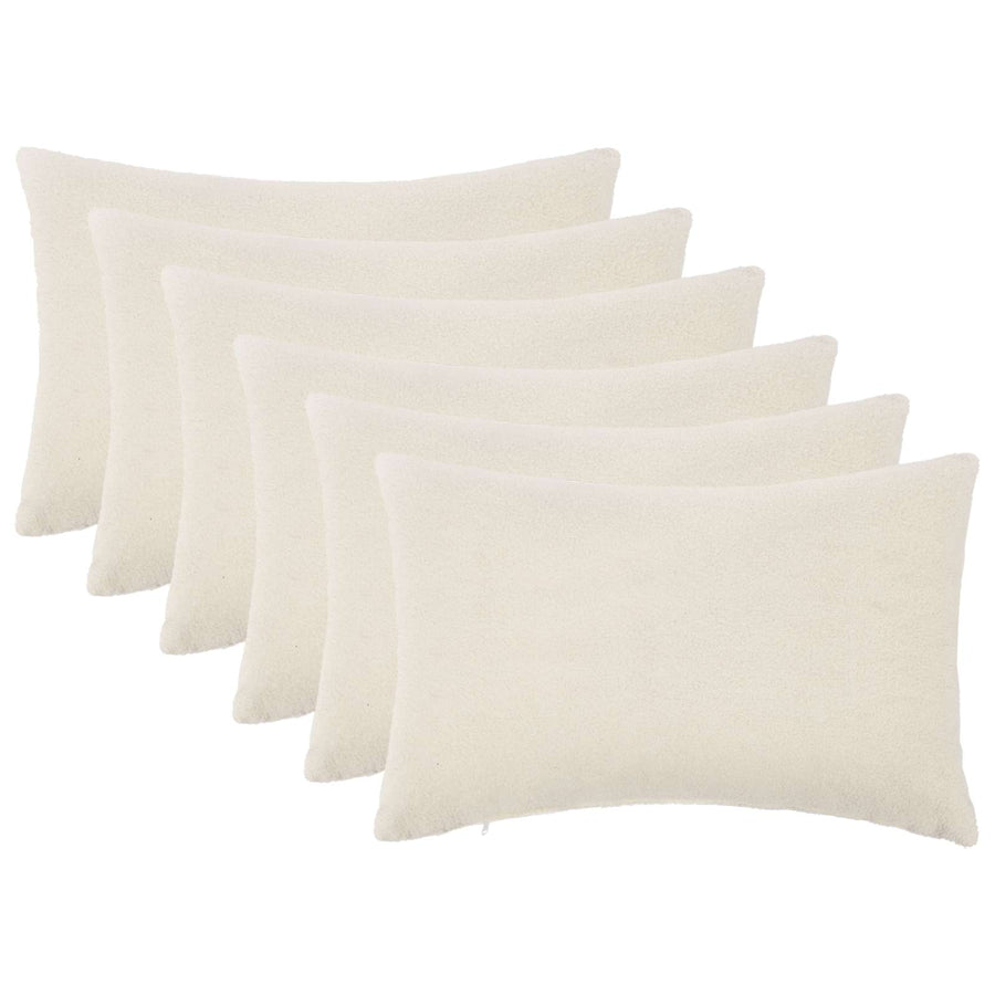 Kussensloop 6 pcs HEERLEN Crèmekleurig 40 x 60 cm Bouclé