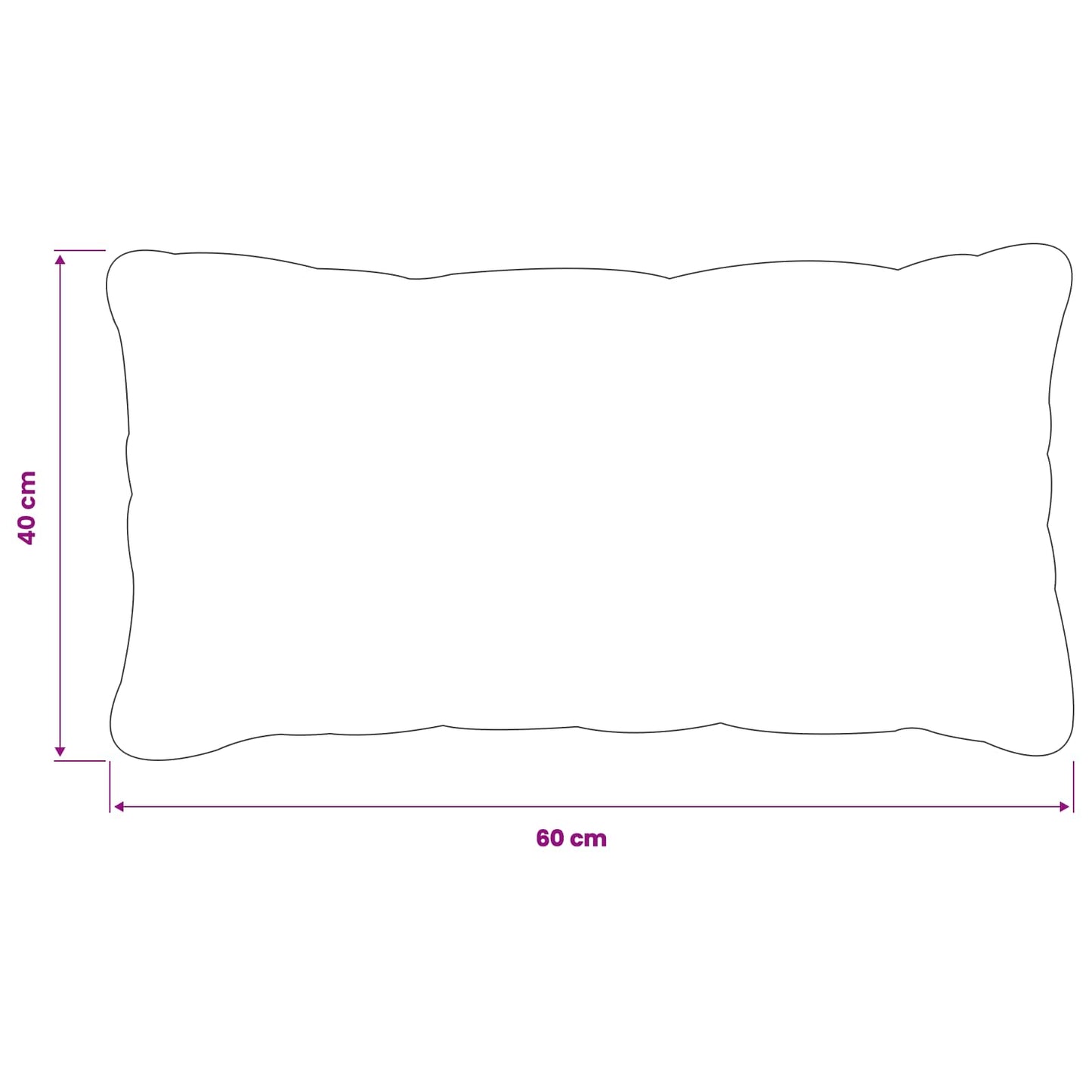 Kussensloop 2 pcs HEERLEN Lichtblauw 40 x 60 cm Polyester