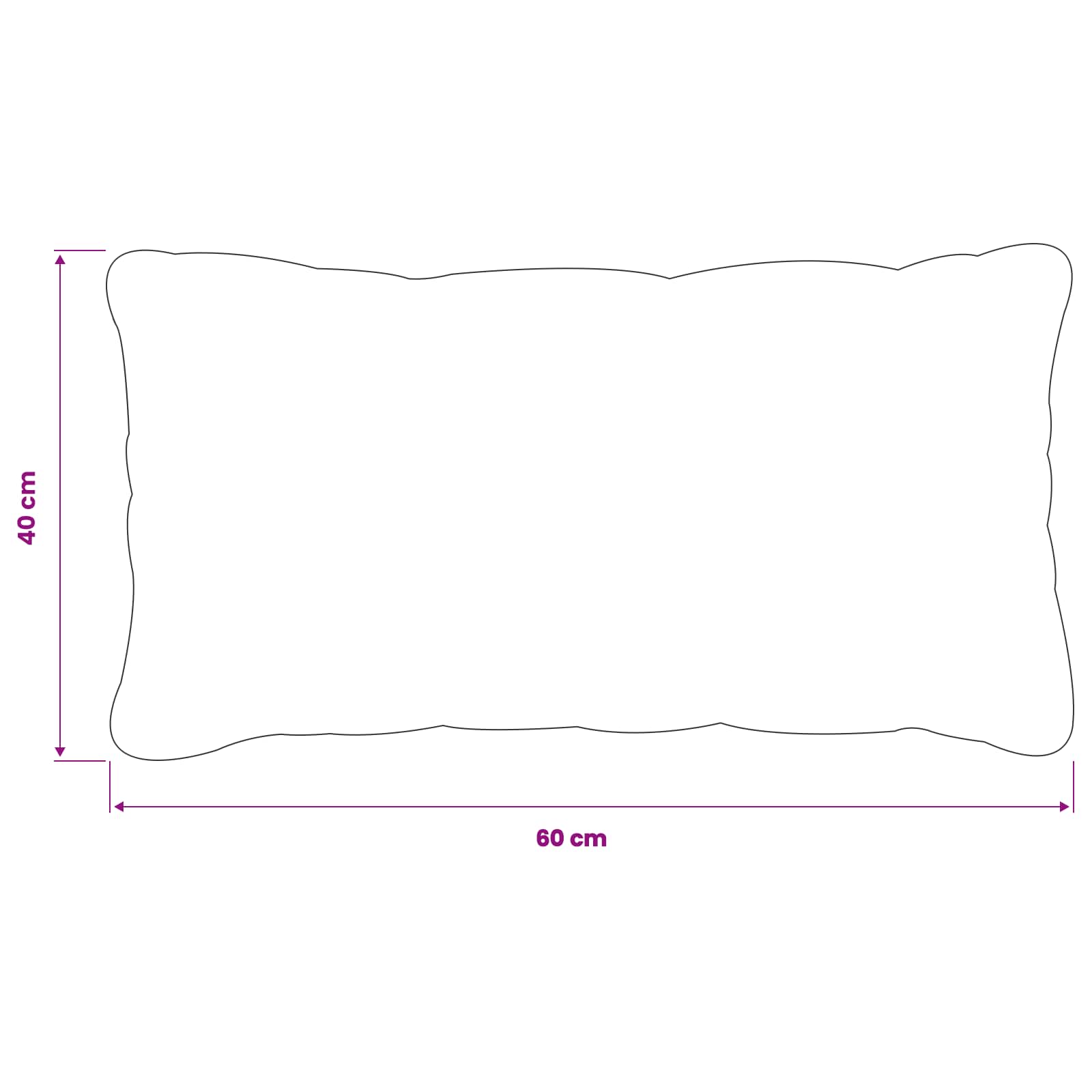 Kussensloop 2 pcs HEERLEN Rood 40 x 60 cm Polyester
