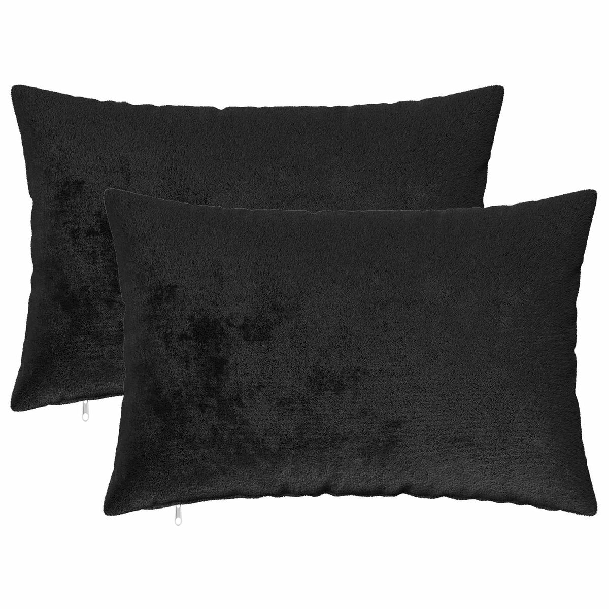 Kussensloop 2 pcs HEERLEN Zwart 40 x 60 cm Flanel