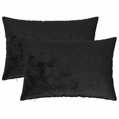Kussensloop 2 pcs HEERLEN Zwart 40 x 60 cm Flanel