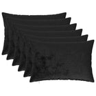 Kussensloop 40x60 cm flanel zwart 6 stuks