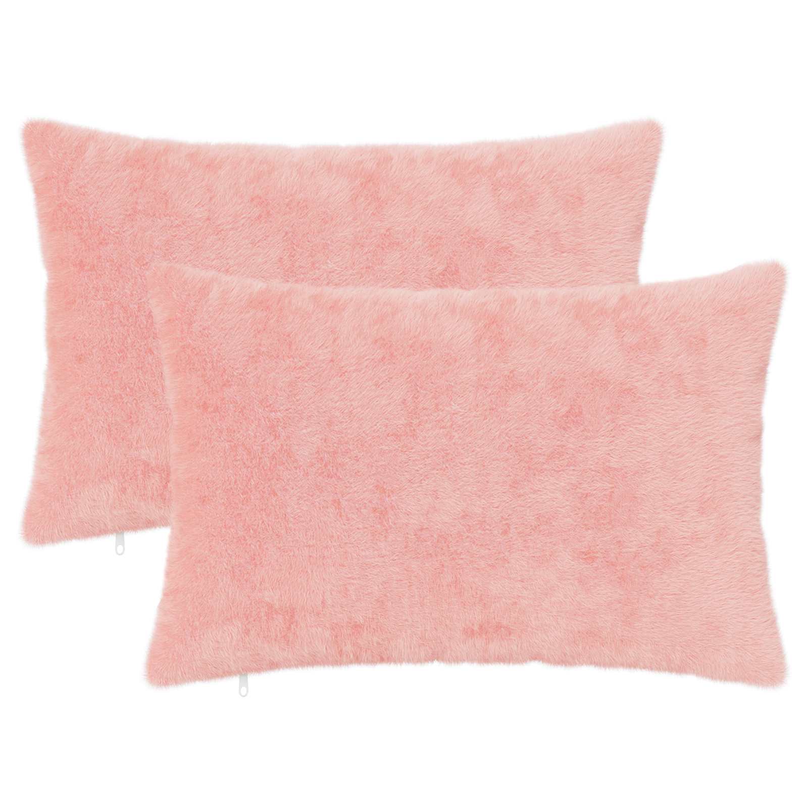Kussensloop 2 st HEERLEN Roze 40 x 60 cm Nep Konijnenbont