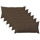 Kussensloop 6 st taupe 40 x 70 cm polyester