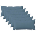 Kussensloop 40x70 cm jeansblauw 6 stuks polyester