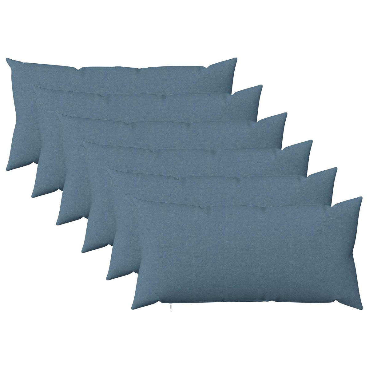 Kussensloop 6 st HEERLEN Jeans Blauw 40 x 70 cm Stof