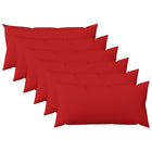 Kussensloop rood 40 x 70 cm set van 6 polyester