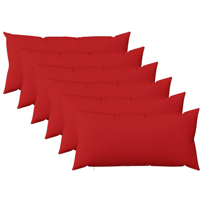 Kussensloop 6 st HEERLEN Rood 40 x 70 cm Stof