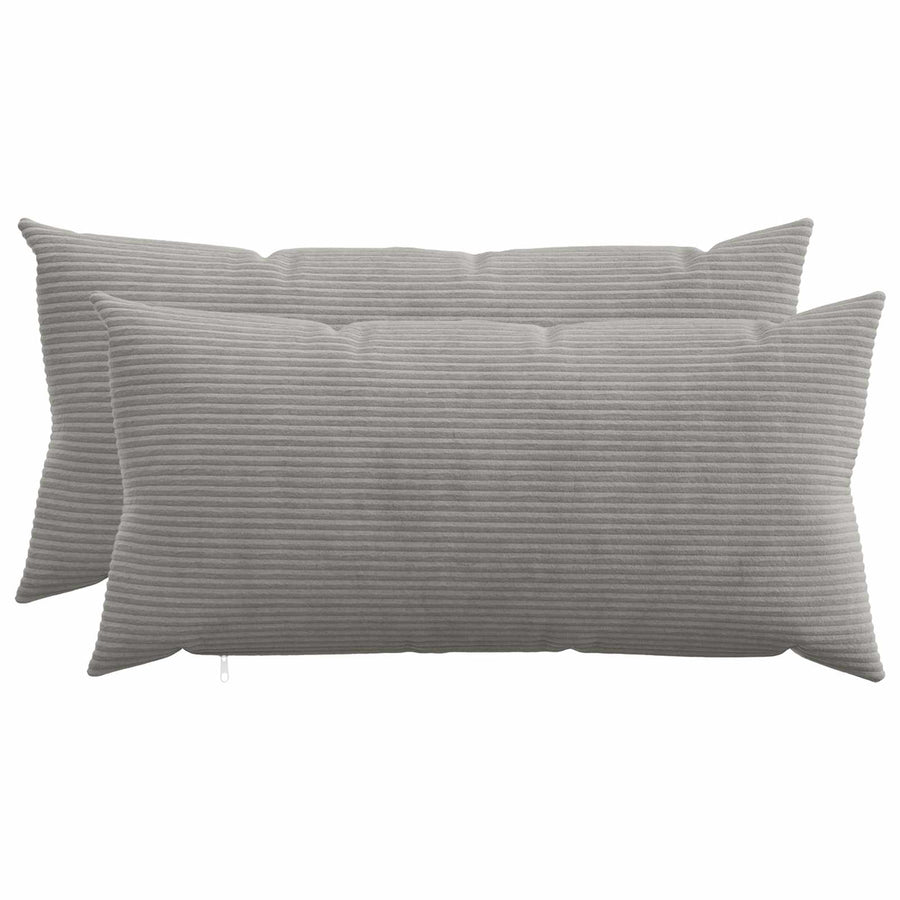 Kussensloop 2 pcs HEERLEN Lichtgrijs 40 x 70 cm corduroy