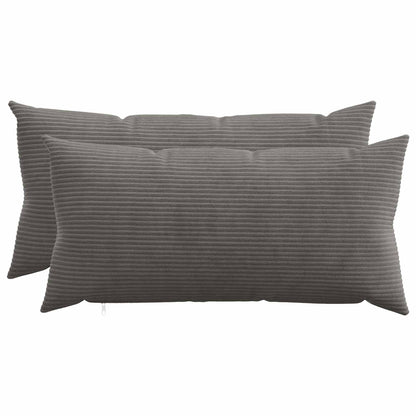 Kussensloop 2 pcs HEERLEN Donkergrijs 40 x 70 cm corduroy