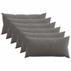 Kussensloop 40 x 70 cm 6 stuks donkergrijs corduroy