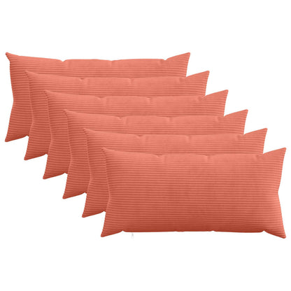Kussensloop 6 pcs HEERLEN Rood-oranje 40 x 70 cm corduroy