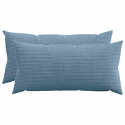 Kussensloop blauw corduroy 40 x 70 cm (2 stuks)
