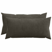 Kussensloop 2 stuks 40x70 cm antraciet corduroy