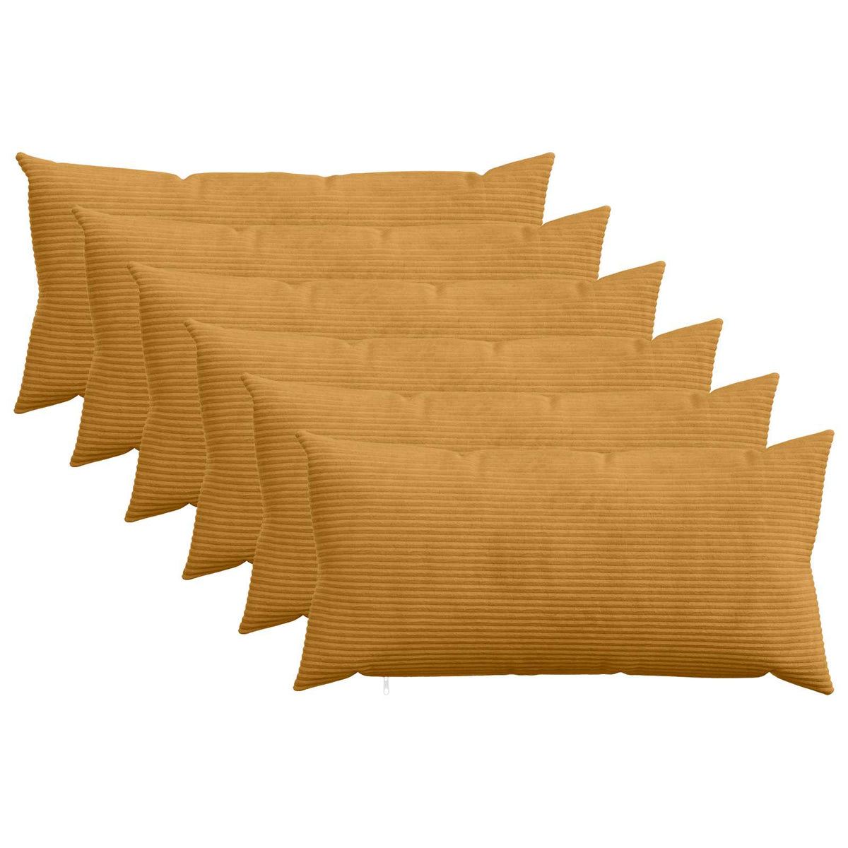 Kussensloop 6 pcs HEERLEN Geel 40 x 70 cm corduroy