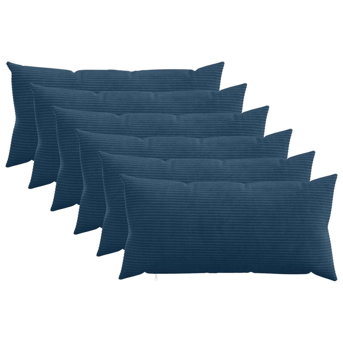 Kussensloop 6 pcs HEERLEN Marineblauw 40 x 70 cm corduroy