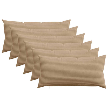 Kussensloop 6 pcs HEERLEN Bruin 40 x 70 cm corduroy