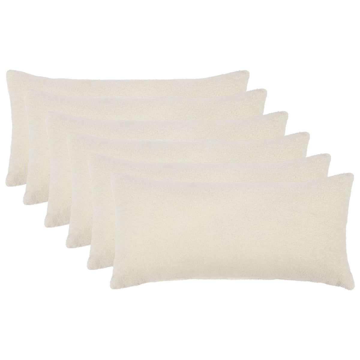 Kussensloop 6 pcs HEERLEN Crèmekleurig 40 x 70 cm Bouclé