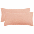 Kussensloop roze 40 x 70 cm bouclé (2 stuks)