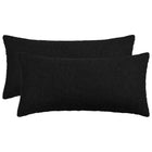 Kussensloop 40 x 70 cm zwart bouclé (2 stuks)