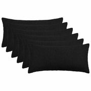 Kussensloop 40x70 cm zwart bouclé 6 stuks