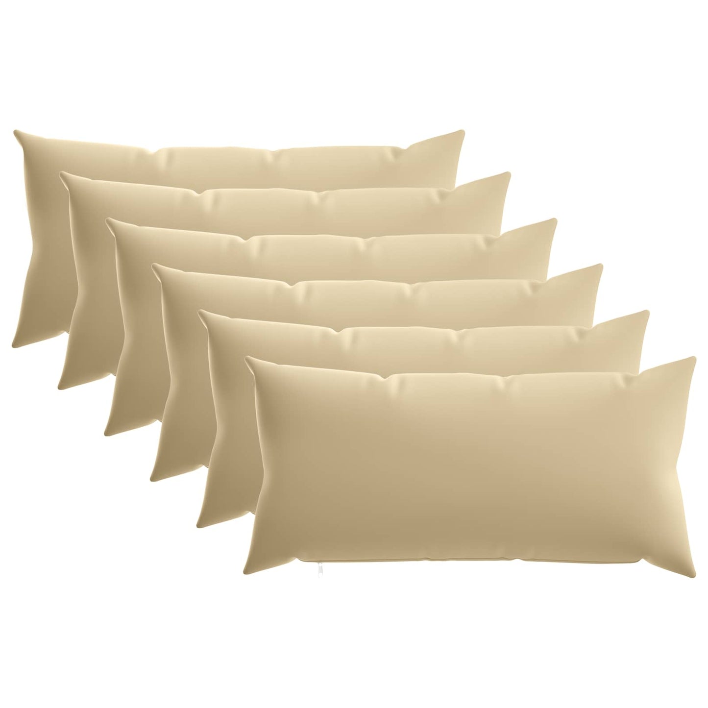 Kussensloop 6 pcs HEERLEN Beige 40 x 70 cm Polyester