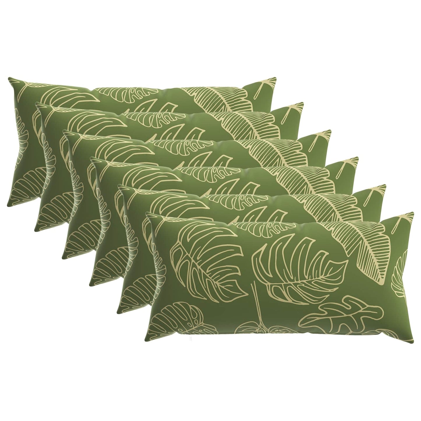 Kussensloop 6 pcs HEERLEN Bladontwerp 40 x 70 cm Polyester