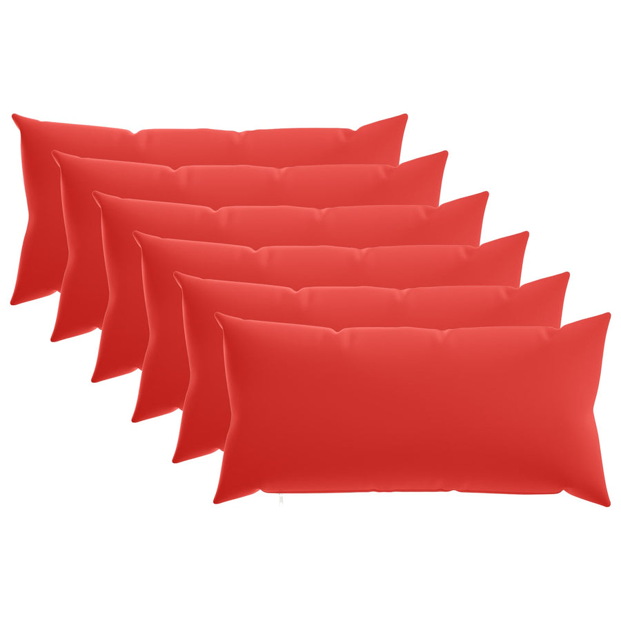 Kussensloop 6 pcs HEERLEN Rood 40 x 70 cm Polyester