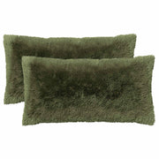 Kussensloop 2 stuks groen 40x70 cm PV-fleece