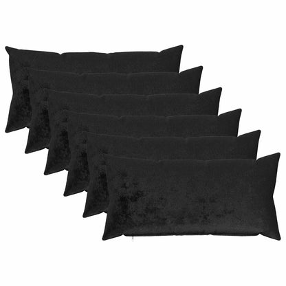 Kussensloop 6 pcs HEERLEN Zwart 40 x 70 cm Flanel