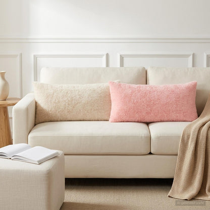 Kussensloop 6 st HEERLEN Roze 40 x 80 cm Nep Konijnenbont