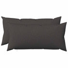 Kussensloop 40 x 80 cm donkergrijs 2 stuks polyester
