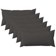 Kussensloop 40x80 cm donkergrijs 6 stuks polyester
