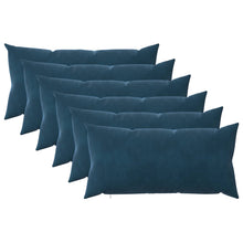 Kussensloop 6 pcs HEERLEN Blauw 40 x 80 cm Fluweel