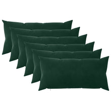 Kussensloop 6 pcs HEERLEN Donkergroen 40 x 80 cm Fluweel