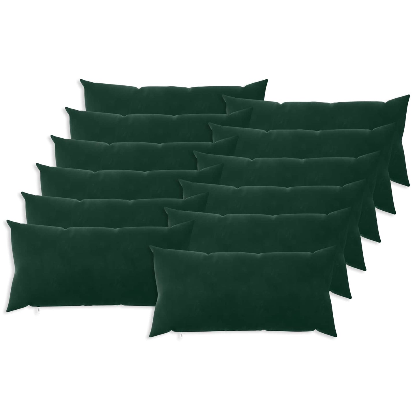 Kussensloop 12 pcs HEERLEN Donkergroen 40 x 80 cm Fluweel