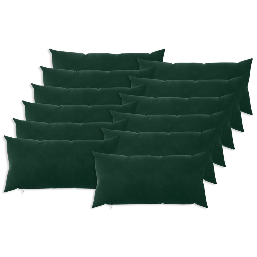 Kussensloop 12 pcs HEERLEN Donkergroen 40 x 80 cm Fluweel
