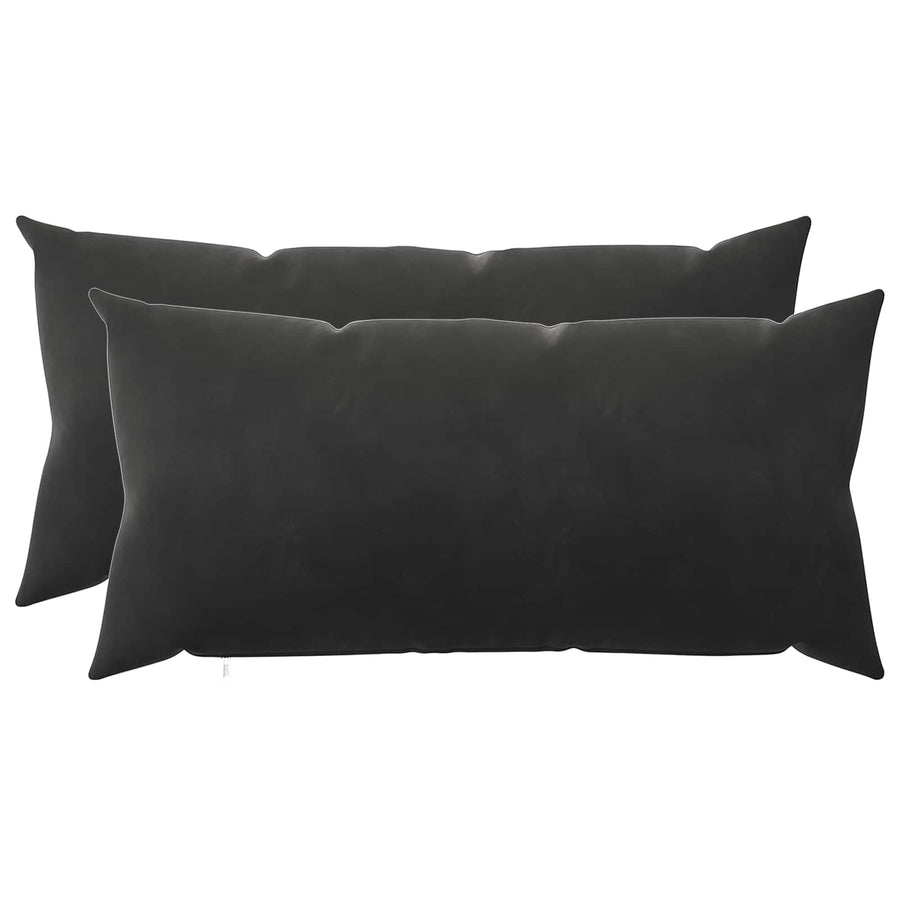 Kussensloop 2 pcs HEERLEN Zwart 40 x 80 cm Fluweel