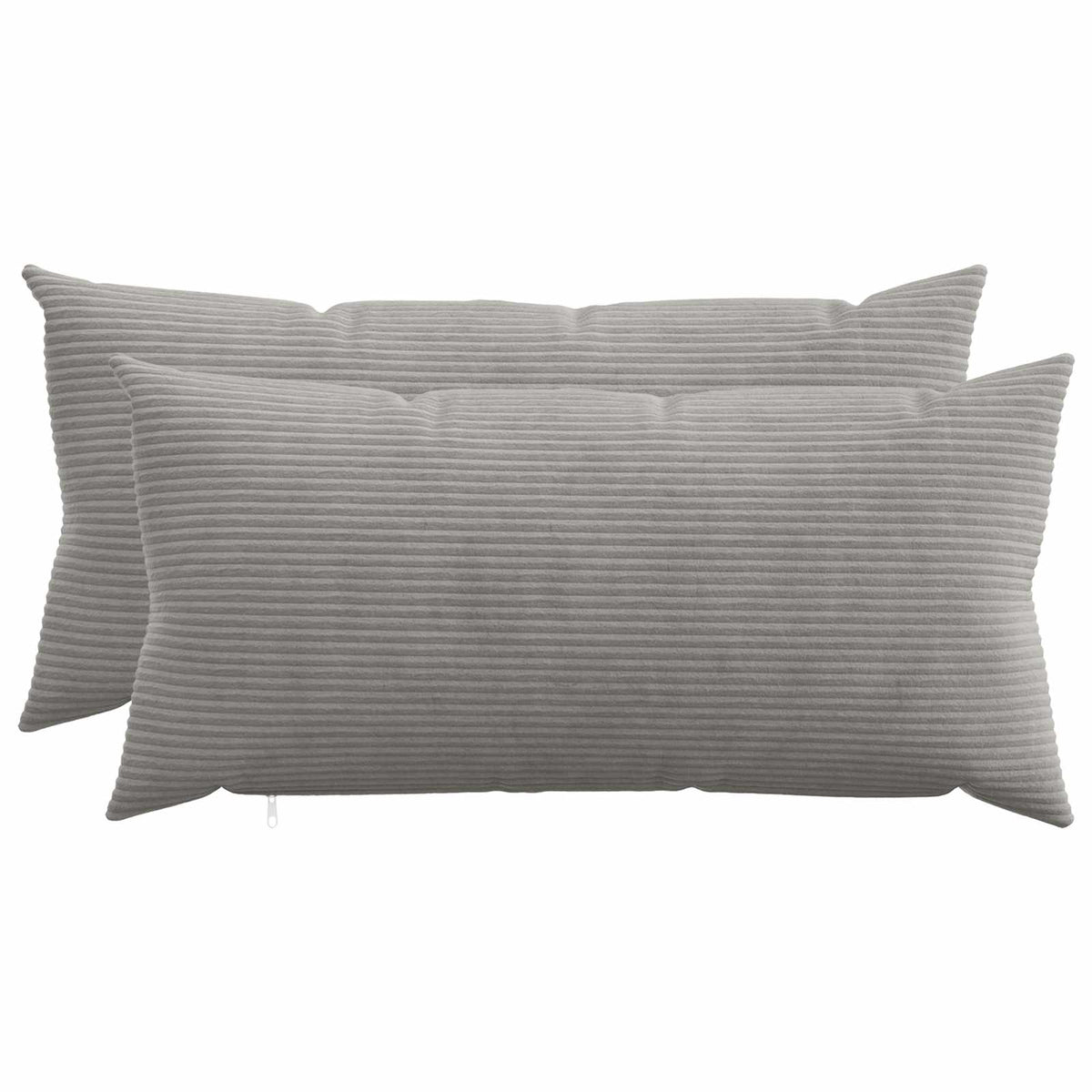 Kussensloop 2 pcs HEERLEN Lichtgrijs 40 x 80 cm corduroy