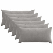 Kussensloop 40x80 cm lichtgrijs corduroy 6 stuks