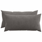 Kussensloop set 2 st donkergrijs corduroy 40x80 cm