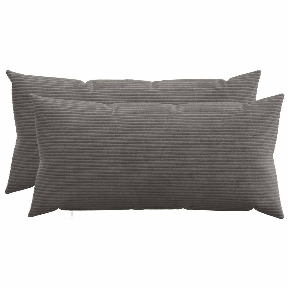 Kussensloop 2 pcs HEERLEN Donkergrijs 40 x 80 cm corduroy