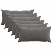 Kussensloop 6 stuks donkergrijs corduroy 40 x 80 cm