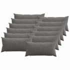 Kussensloop set 12 stuks donkergrijs corduroy 40x80 cm