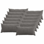 Kussensloop set 12 stuks donkergrijs corduroy 40x80 cm