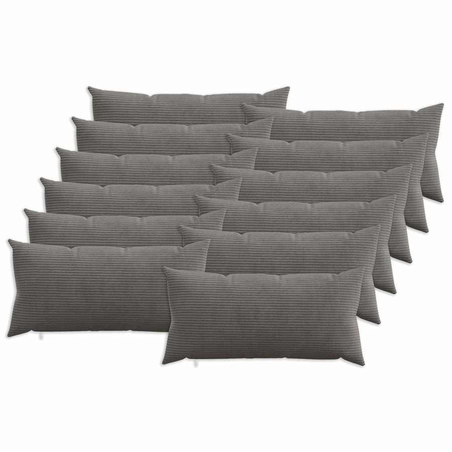 Kussensloop 12 pcs HEERLEN Donkergrijs 40 x 80 cm corduroy