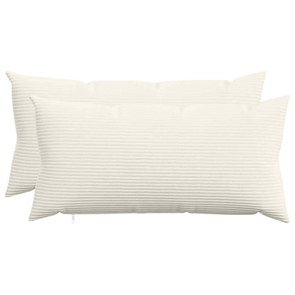 Kussensloop 2 pcs HEERLEN Crèmekleurig 40 x 80 cm corduroy